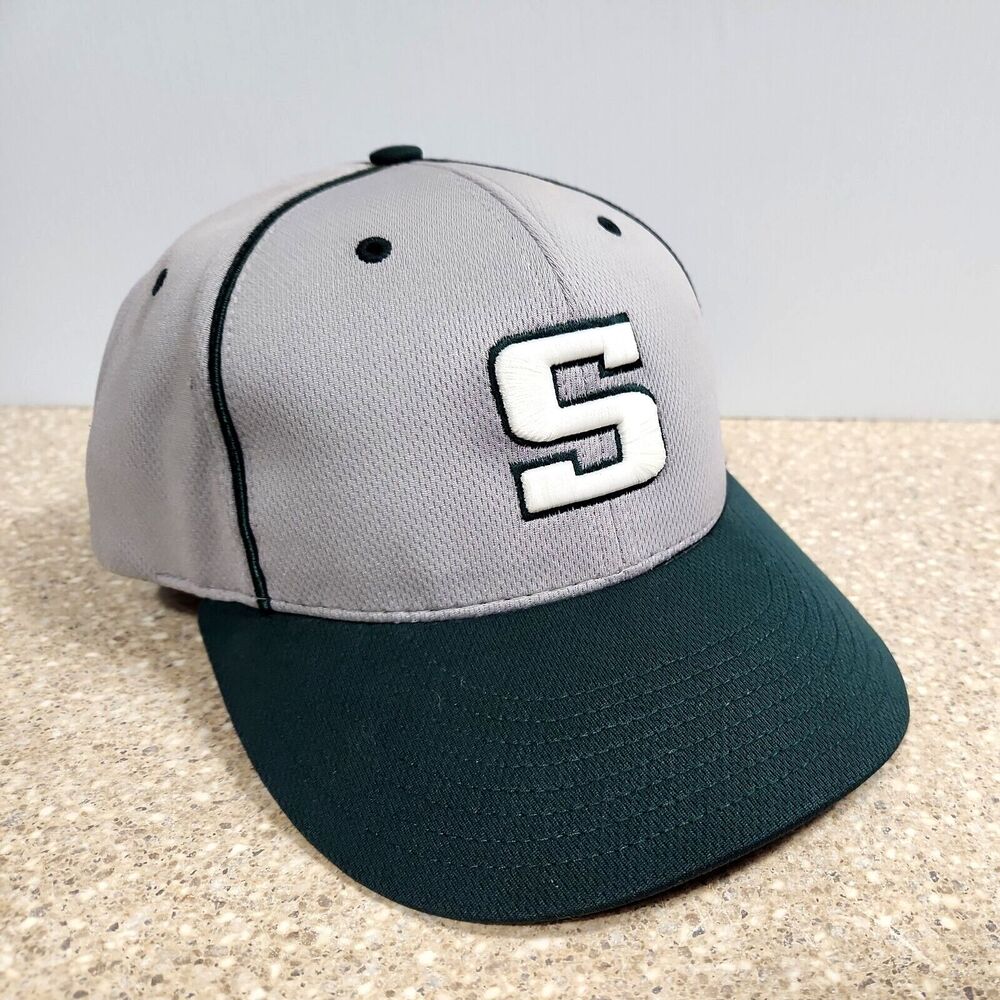Michigan State Spartan Helmet Green Grey Richardson Snap Back Adjustable Hat Cap